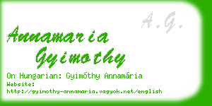 annamaria gyimothy business card